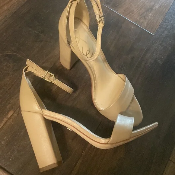 Nude heel 3” sandals Sam Edelman Yaro classic nude - Picture 5 of 8